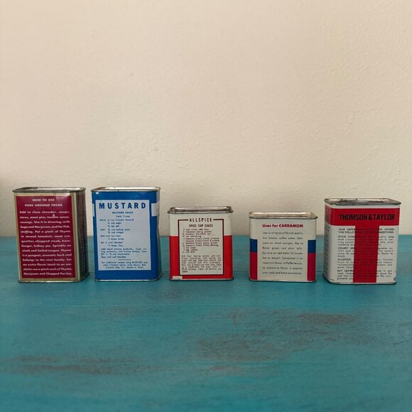 Vintage Spice Tin Collection - Crescent Mace Schilling Cardamom Ginger & More - Picture 8 of 9